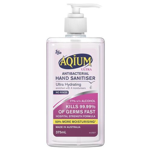 Aqium Antibacterial Hand Sanitiser Ultra 375Ml