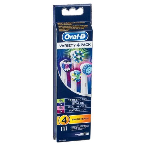 Oral B Power Toothbrush Variety Refills 4 Pack