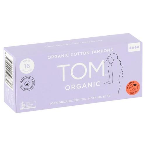 TOM Organic Tampons Super 16 pack