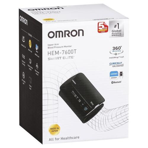 Omron Smart Elite HEM7600T Blood Pressure Monitor Bluetooth Tubeless