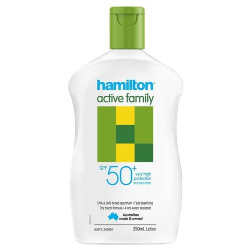 Hamilton Sun SPF 50+ Active Family Lotion 250ml