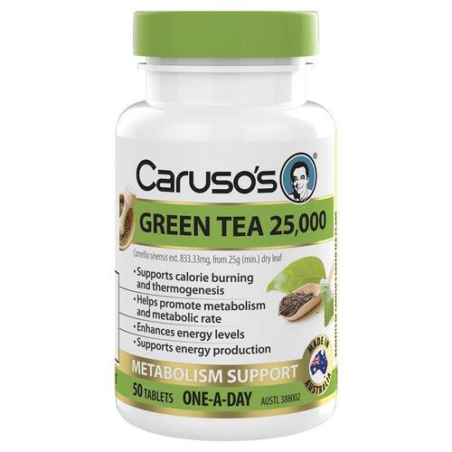 Carusos One a Day Green Tea 50 Tablets