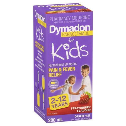 Dymadon for Kids Strawberry 2 Years - 12 Years 200ml