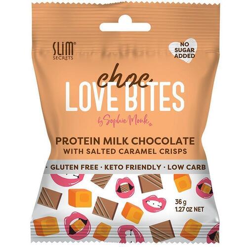 Slim Secrets Choc Love Bites Milk Chocolate & Salted Caramel 36g