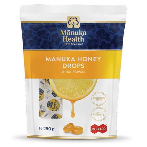 Manuka Health Manuka Honey Drops Lemon Pouch 55 Lozenges 250g