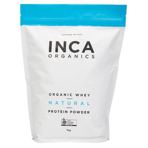 INCA Organics Organic Whey Natural Protein Powder 1Kg Online Only