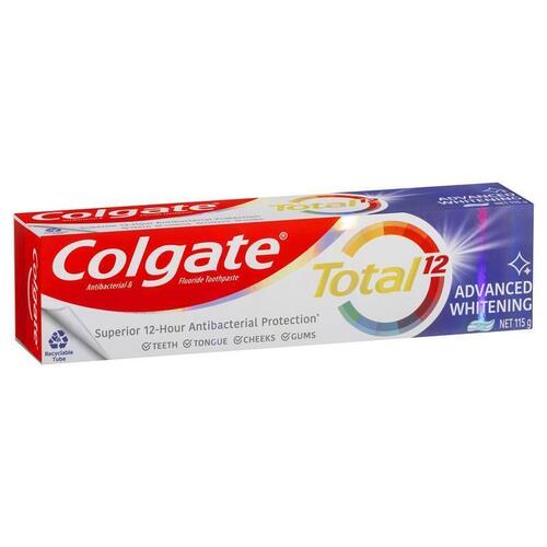 Colgate Total Advanced Whitening Antibacterial Fluoride Toothpaste 115g