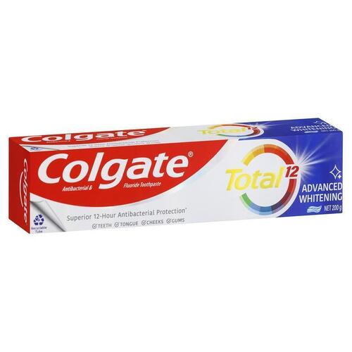 Colgate Total Advanced Whitening Antibacterial Fluoride Toothpaste 200g