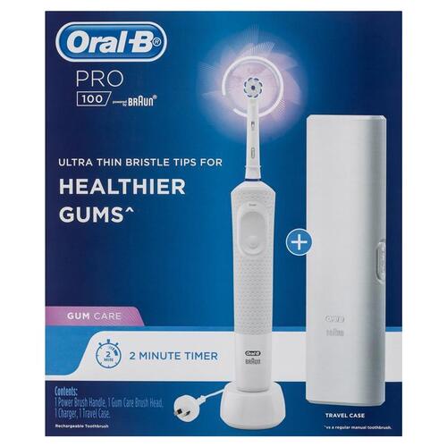 Oral B Pro 100 Gum Care Power Toothbrush White