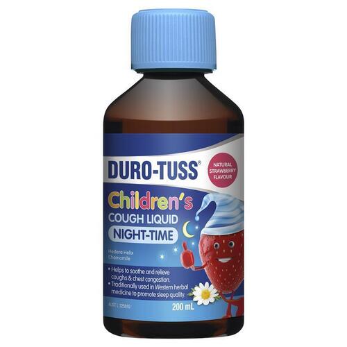 DURO-TUSS Children's Cough Liquid Night-Time Strawberry 200mL