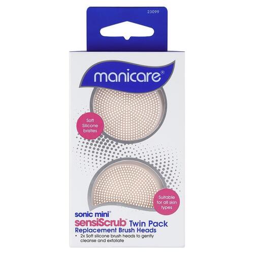 Manicare Sonic Mini SensiScrub Replacement Brush Heads Twin Pack