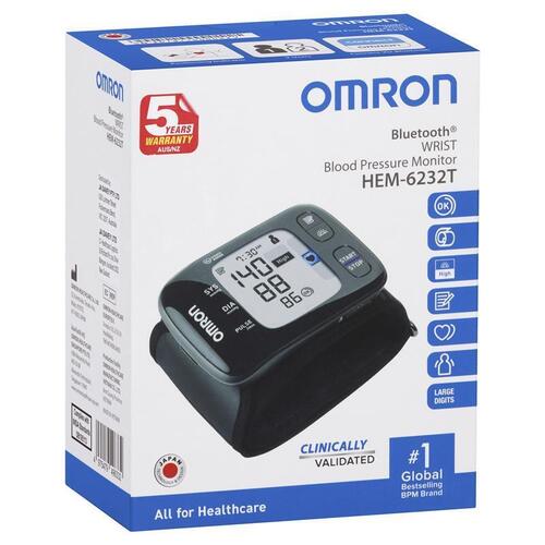 Omron HEM6232T Bluetooth Wrist Blood Pressure Monitor