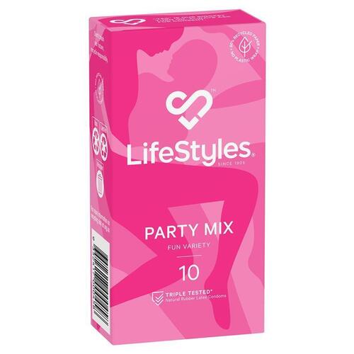 LifeStyles Condoms Party Mix 10 Pack