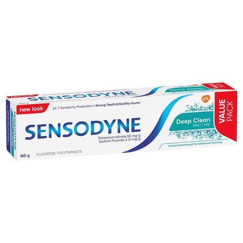 Sensodyne Toothpaste Deep Clean 160g Exclusive Size