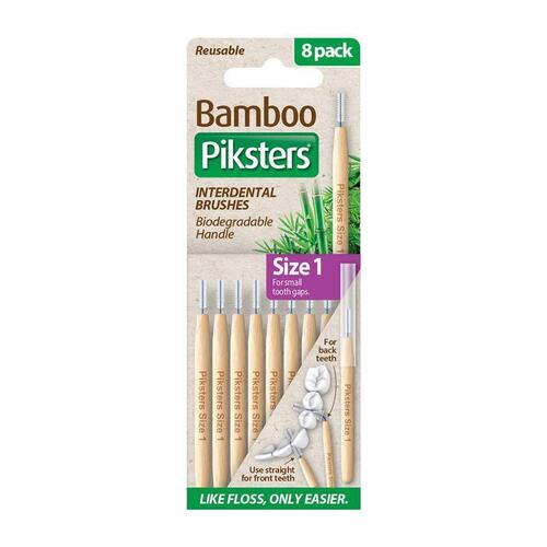 Piksters Bamboo Inter Brush 8 Pack Size 1 Online Only