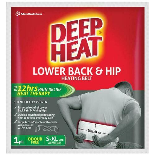 Deep Heat Lower Back & Hip Heating Belt 1 Pack Relieve Lower Back Pain