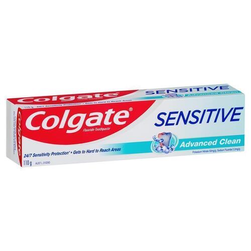 Colgate Sensitive teeth pain Advanced Clean Fluoride Toothpaste 110g