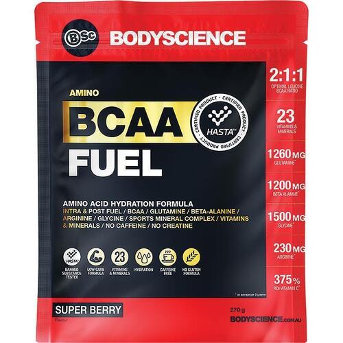 BSc Essential Amino BCAA Fuel 270g Super Berry