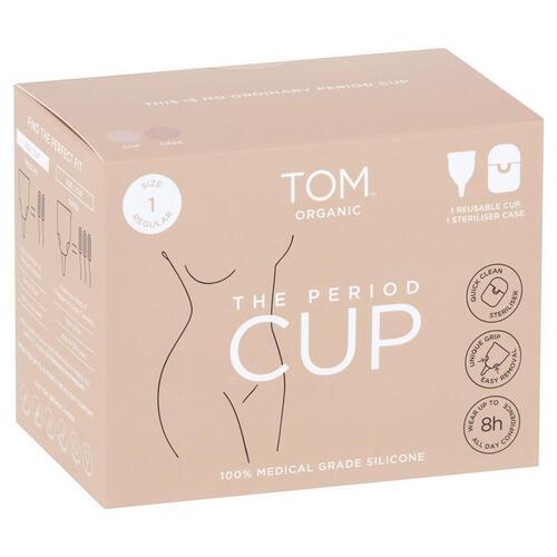 TOM Organic The Period Cup Size 1 + Convenient Microwavable Steriliser Case