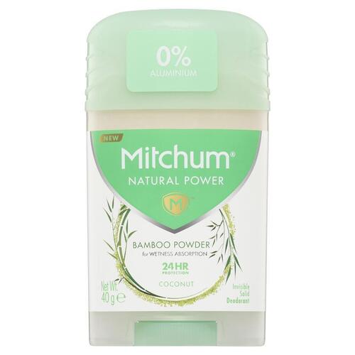 Mitchum for Women Natural Power Deodorant Stick Coconut 40g