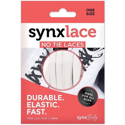 Synxlace No Tie Laces White