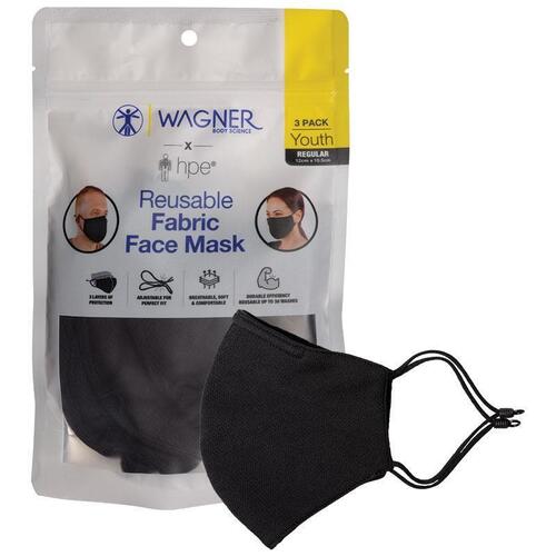 Wagner Body Science X HPE Reusable Face Mask Youth 3 Pack