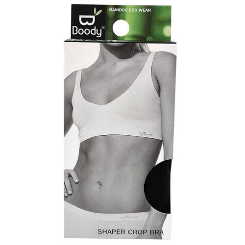 Boody Shaper Crop Bra Black Small