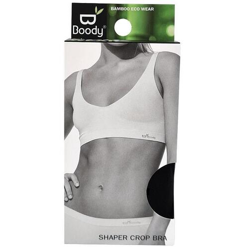 Boody Shaper Crop Bra Black Large