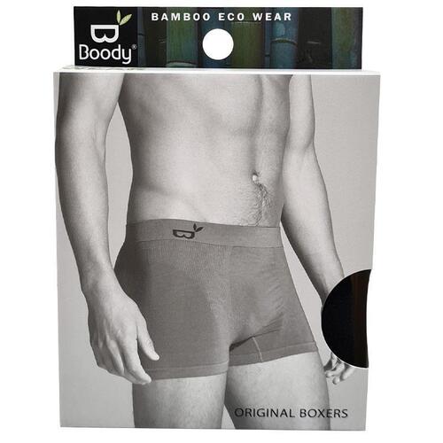 Boody Mens Original Boxers Black Medium