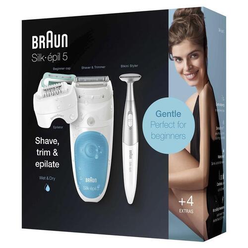 Braun Silk-Epi 5 Wet & Dry Epilator White/Blue SES5-810