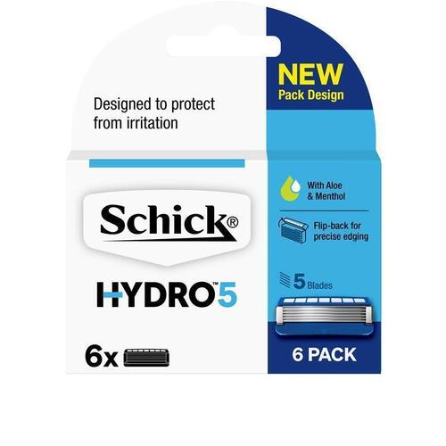 Schick Hydro 5 Mens Refill Razor Blades 6pk