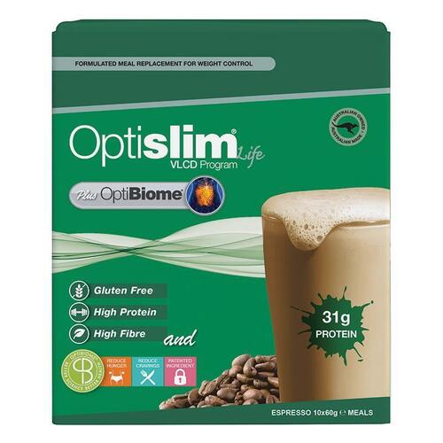 Optislim Life Optibiome Shake Espresso 10x60g