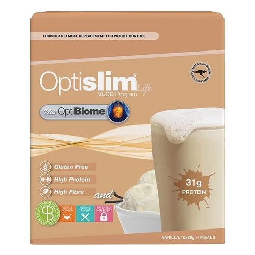 Optislim Life Optibiome Shake Vanilla 10x60g