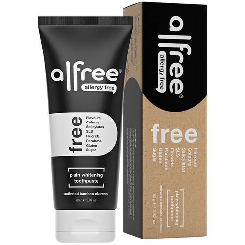 Alfree Toothpaste Charcoal Plain Whitening 80g