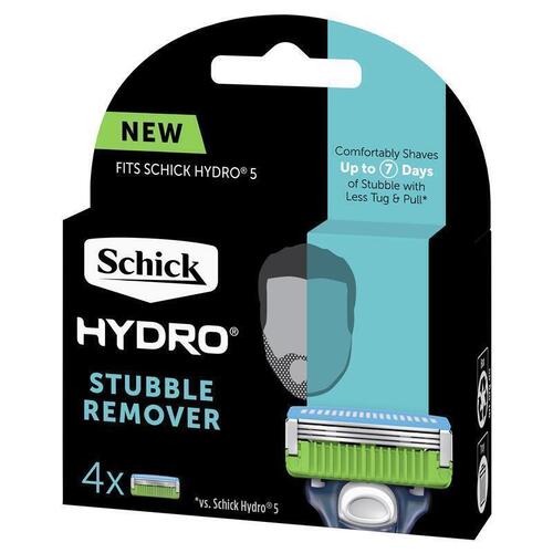 Schick Hydro Stubble Remover Mens Refill Razor Blades 4pk