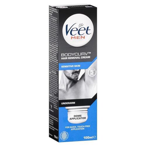 Veet For Men Bodycurv Dome Applicator Underarm Hair Removal Cream 100ml