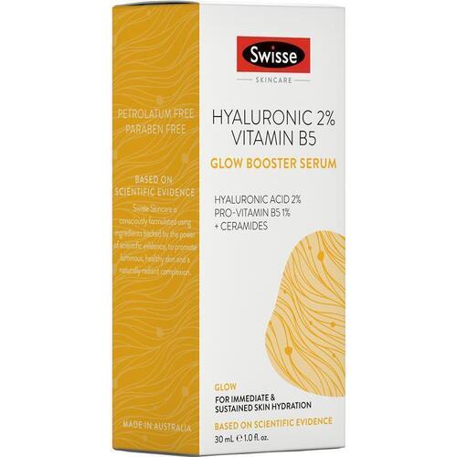 Swisse Beauty Hyaluronic 2% Vitamin B5 Glow Booster Serum 30ml