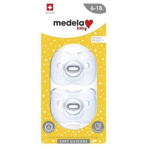 Medela Soft Silicone Duo Boy Blue Soothers 6-18 Months