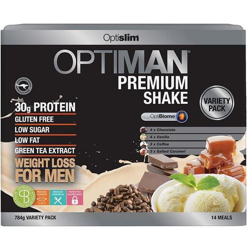 Optislim Optiman Premium Shake Variety Pack 14 x 56g