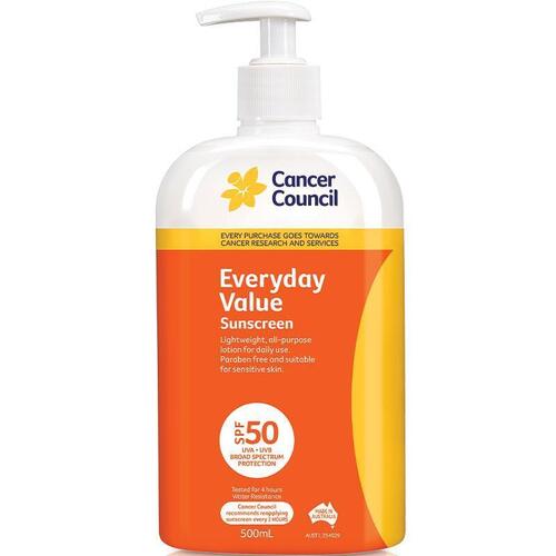 Cancer Council SPF 50+ Everyday Value 500ml