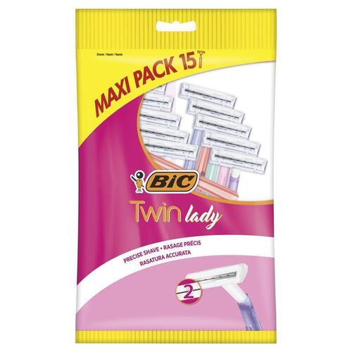 Bic Twin Blade Lady Disposable Razor 15 Pack