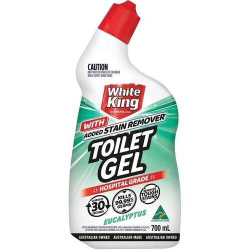 White King Toilet Gel With Stain Remover Eucalyptus 700ml