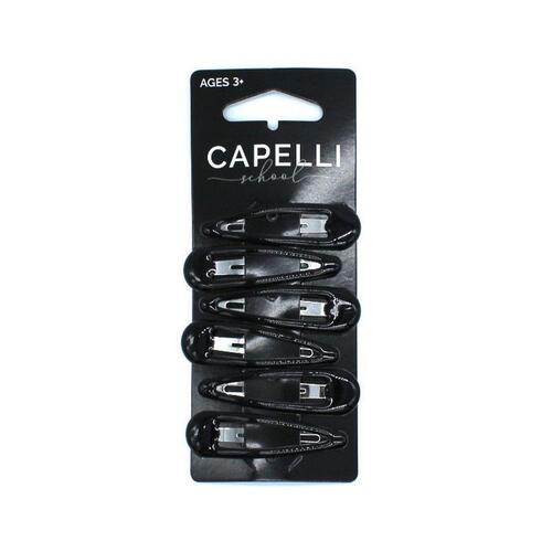 Capelli School Clip Black 6 Pack