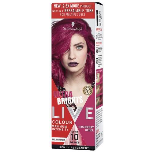 Schwarzkopf LIVE Colour Ultra Bright's Raspberry Rebel 75ml