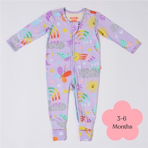 Bambi Mini Co. Wrigglesuit 3-6 Months Pastel Lilac