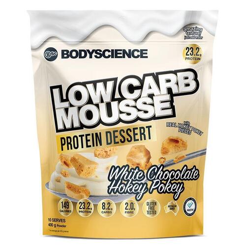 BSc Low Carb Mousse Protein Dessert White Chocolate Hokey Pokey 400g