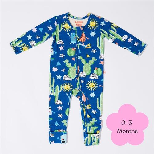 Bambi Mini Co. Wrigglesuit 0-3 Months Beaucoup Blue