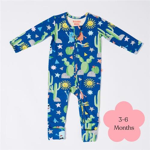 Bambi Mini Co. Wrigglesuit 3-6 Months Beaucoup Blue