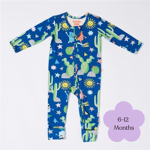 Bambi Mini Co. Wrigglesuit 6-12 Months (with Grippy Feet) Beaucoup Blue