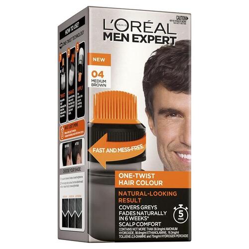 L'Oreal Paris Men Expert Semi Permanent Hair Colour 04 Medium Brown